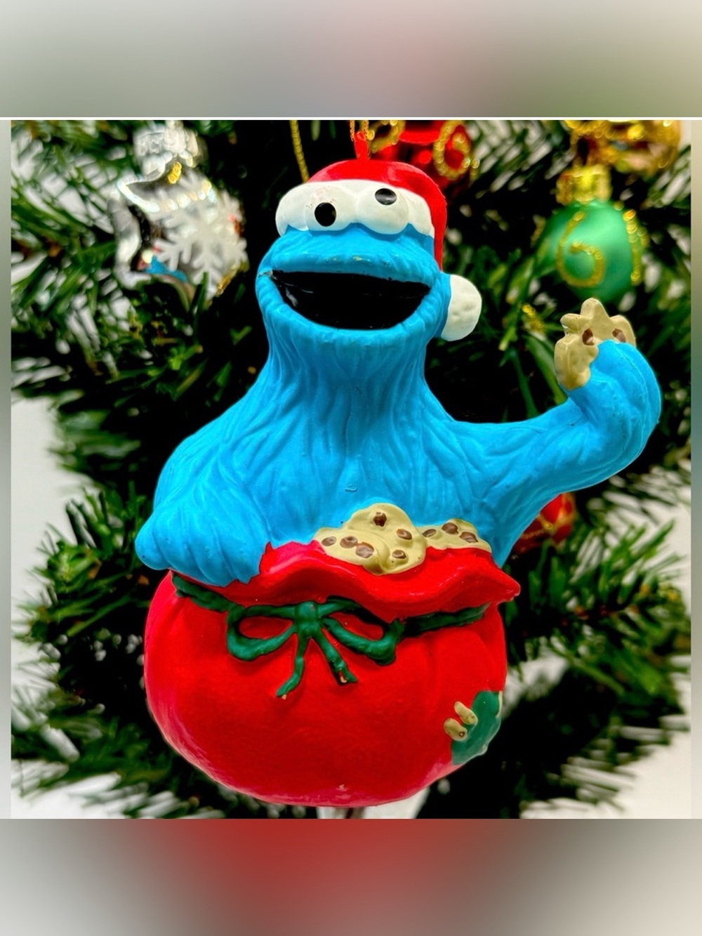 Cookie Monster Christmas Ornament Jim Henson Sesame Street Kurt Adler Vintage